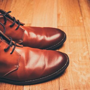 Brown leather derby shoes, EU 43