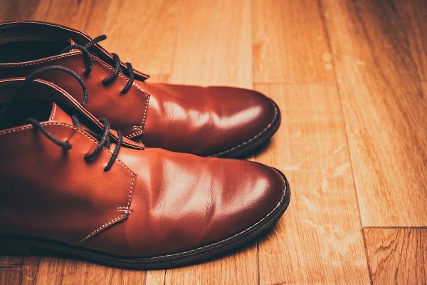 Brown leather derby shoes, EU 43 Brown leather derby shoes, EU 43